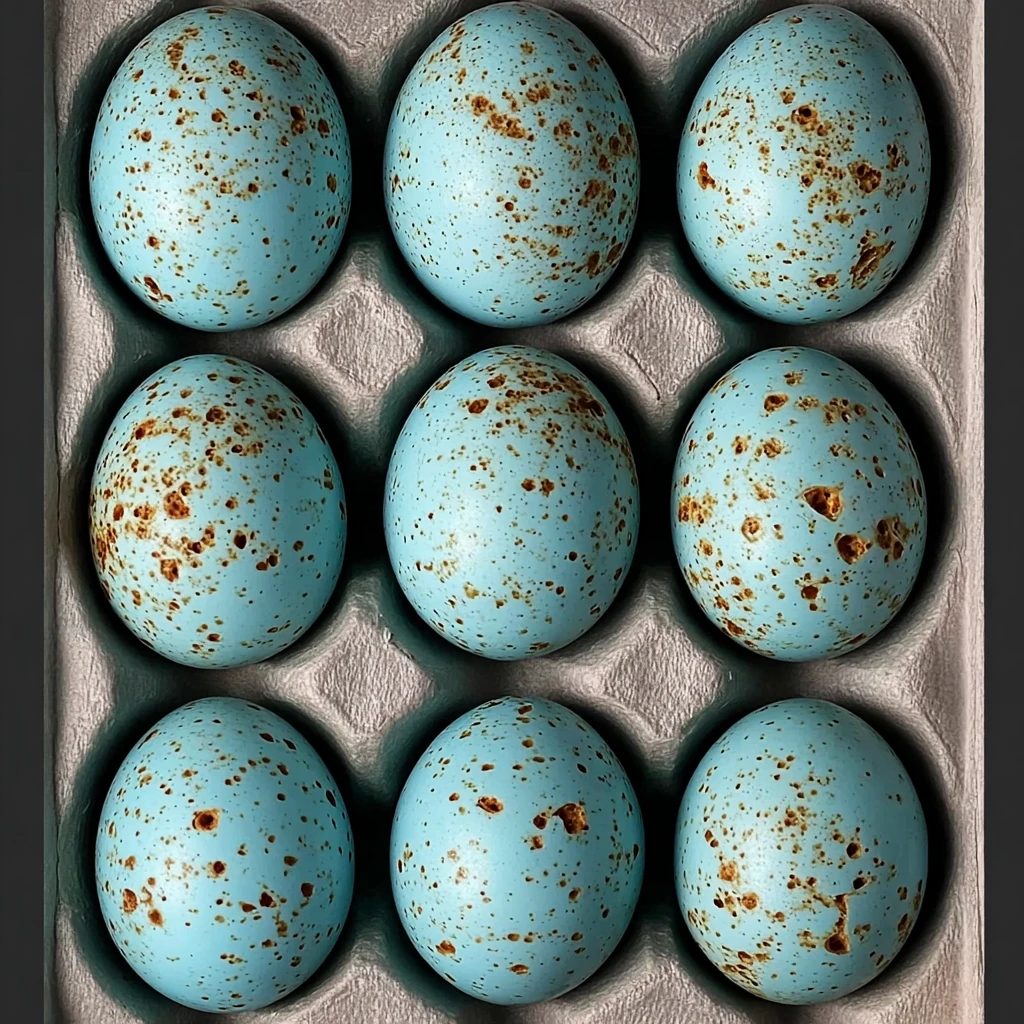 homemade peanut butter Easter eggs with speckled white chocolate coating on parchment paper