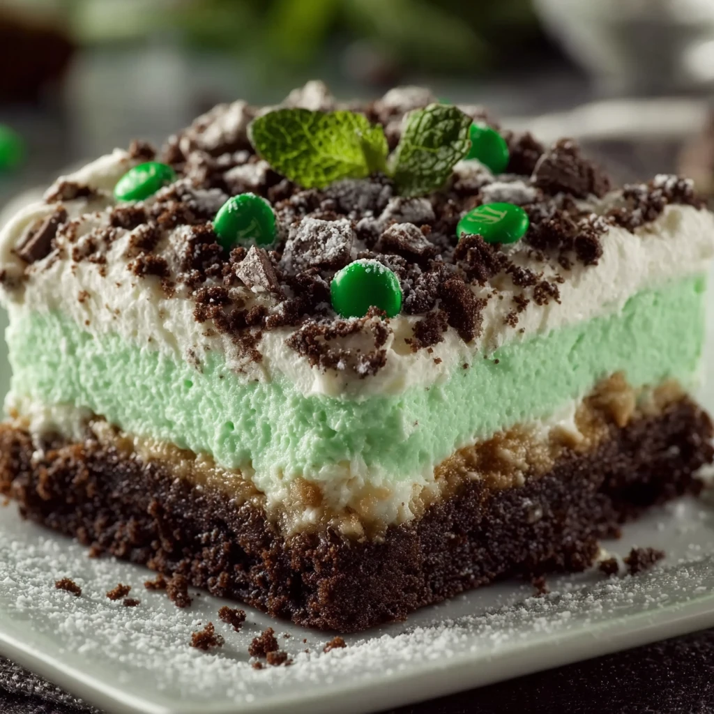 Shamrock Desert Lasagna Steps Mint Oreo Delight