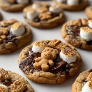 S’mores Teddy Chocolate Chunk Cookies: 8 Irresistible Gooey Steps