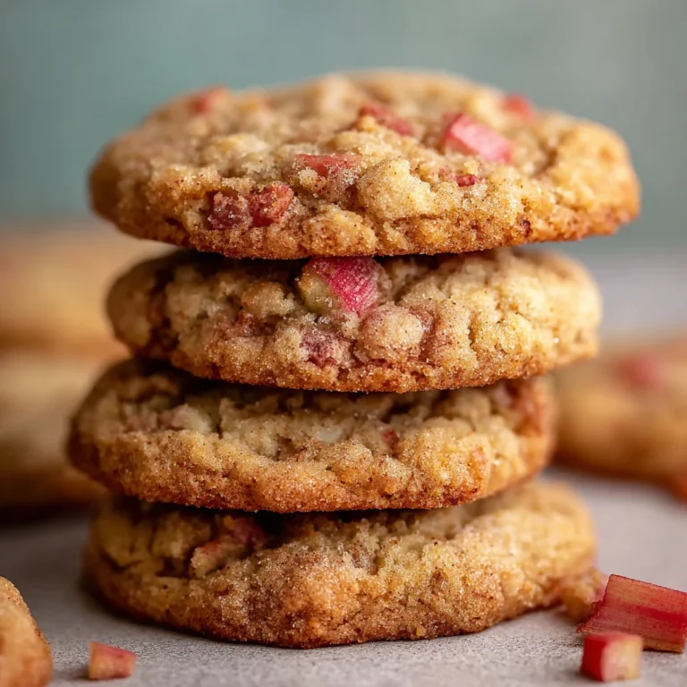 Soft Chewy Rhubarb Cookies Cinnamon
