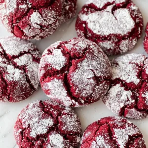 Soft & Chewy Red Velvet Crinkle Cookies