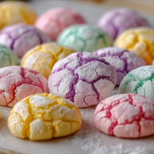 Springtime Crinkle Cookies: Amazing 10-Step Soft Pastel Cookie Recipe