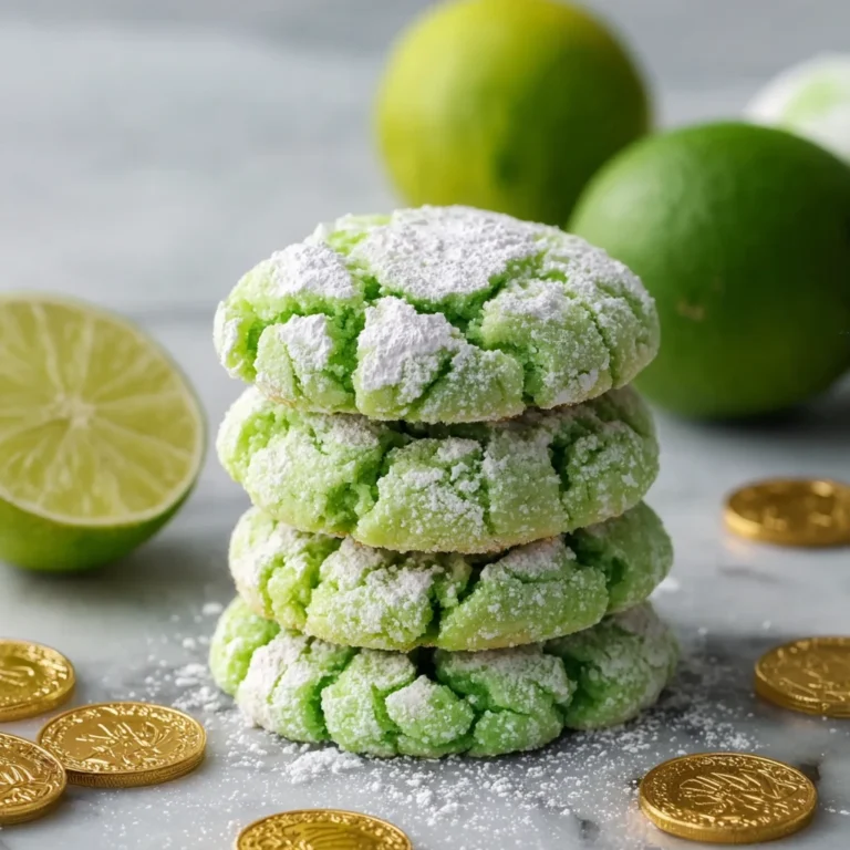 St. Patrick’s Day Lime Cookie Recipe Easy Lime Crinkle Cookies For St. Patrick’s Homemade Green Crinkle Cookies Best L...