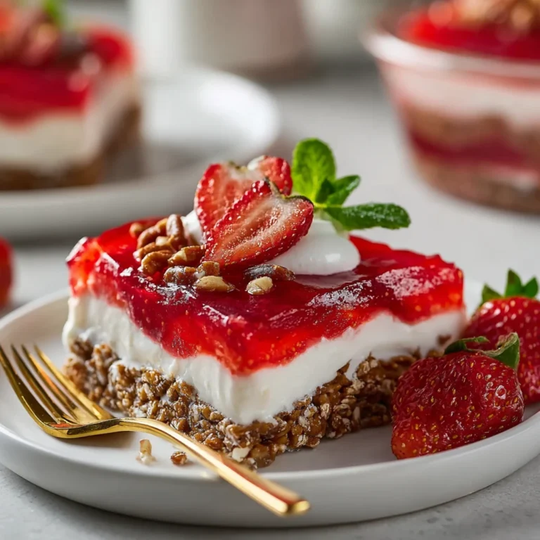 Strawberry Pretzel Salad Pecan Crunch Twist
