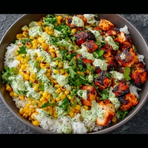 Street Corn Chicken Rice Bowl