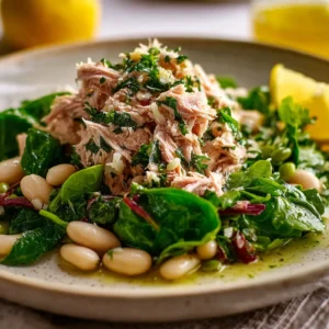Tuna and White Bean Salad with a Lemon Vinaigrette