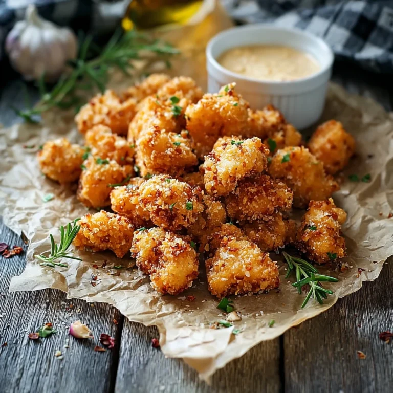 Baked Popcorn Chicken Garlic Parmesan Twist
