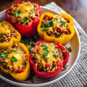 Beef Rice Stuffed Peppers: Savory Comfort Awaits!