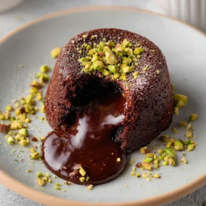 Dubai Chocolate Lava Cake