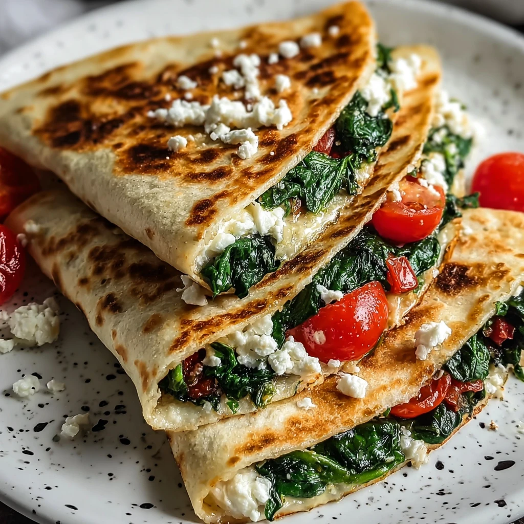 Create Mediterranean Quesadilla Just Steps