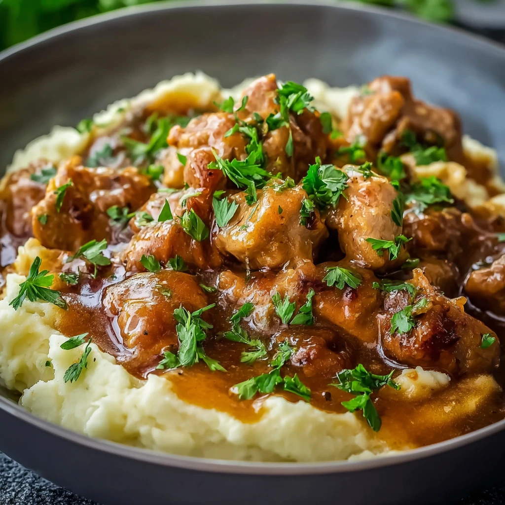 Delicious Chicken Gizzard Comfort Food in Savory Gravy