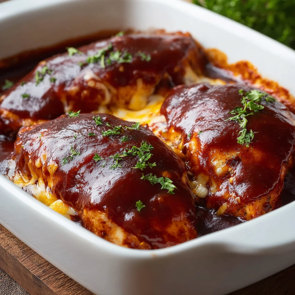 3 Ingredient BBQ Chicken Bake