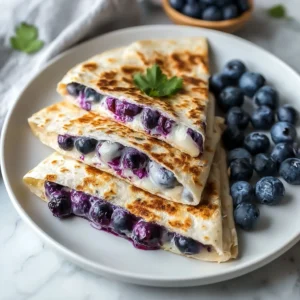 Delicious Blueberry Breakfast Quesadilla Ready in 10 Minutes