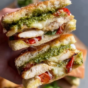 Chicken Pesto Caprese Sandwiches 🍅🌿We brought these on a picnic last week and they were so good!