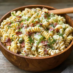 Dill Pickle Bacon Pasta Salad