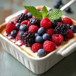 High Protein Triple Berry Bake for Energizing Mornings