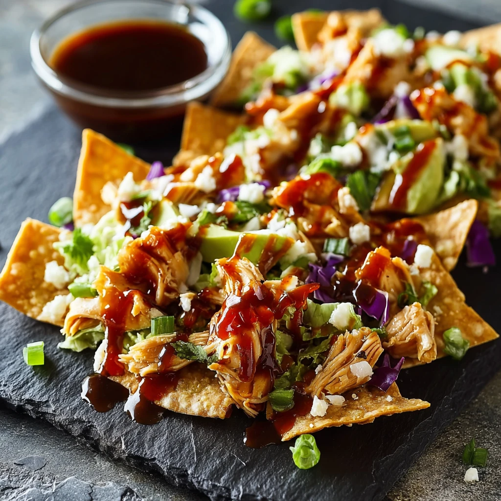 Hoisin Chicken Wonton Tostadas Crunchy Flavor Minutes