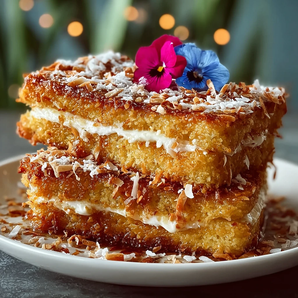 Irresistible Coconut Crusted Stuffed French Toast Delight