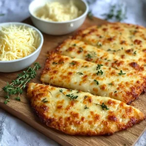 Irresistible Keto Cheesy Garlic Breadsticks in Just 4 Steps