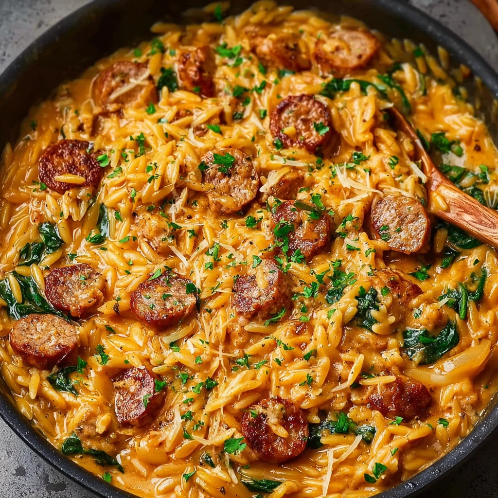 Orzo Skillet Recipes Orzo Skillet Smoked Sausage Orzo Recipes Chicken Sausage Orzo Skillet Creamy Chicken Sausage Orzo Chi...