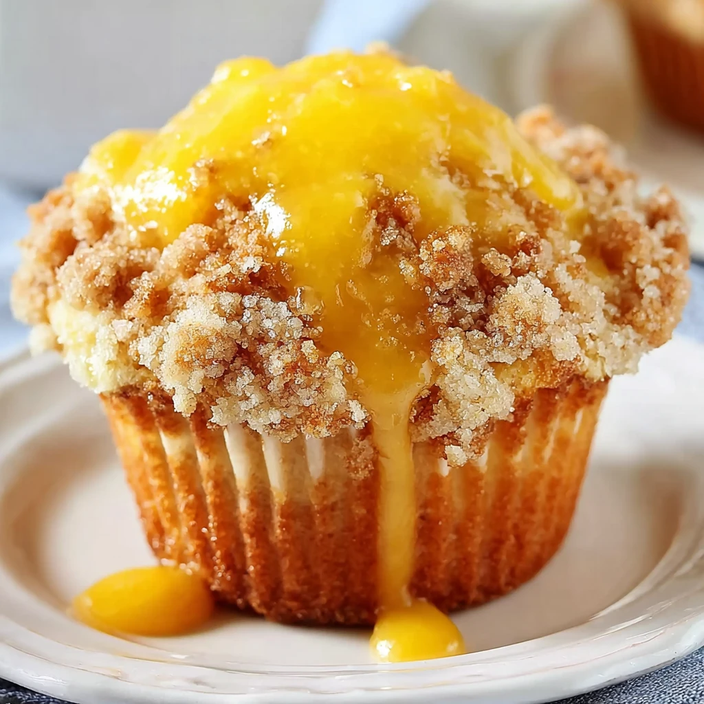 Delicious Homemade Peach Cobbler Muffins With Crumb Topping Recipe