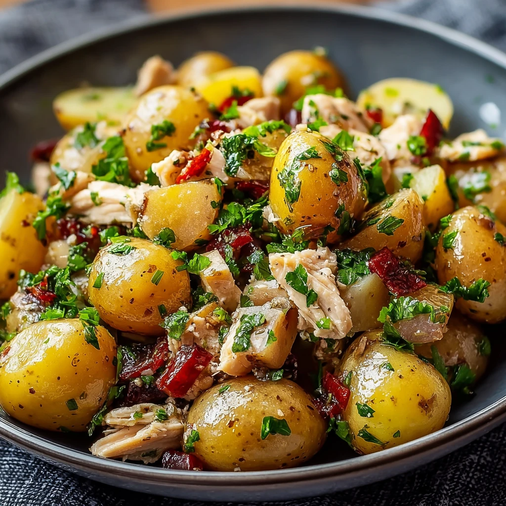 Warm Potato Salad Turkey Dijon Vinaigrette Cozy