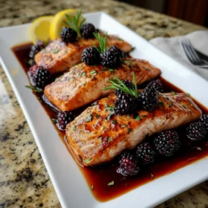 Bourbon Blackberry Salmon