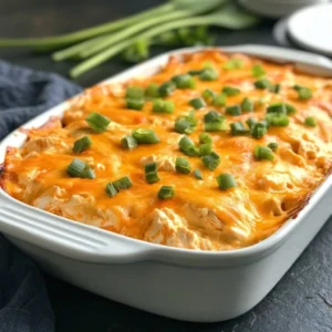 Cheesy Buffalo Chicken Dip Casserole & Delicious and Easy