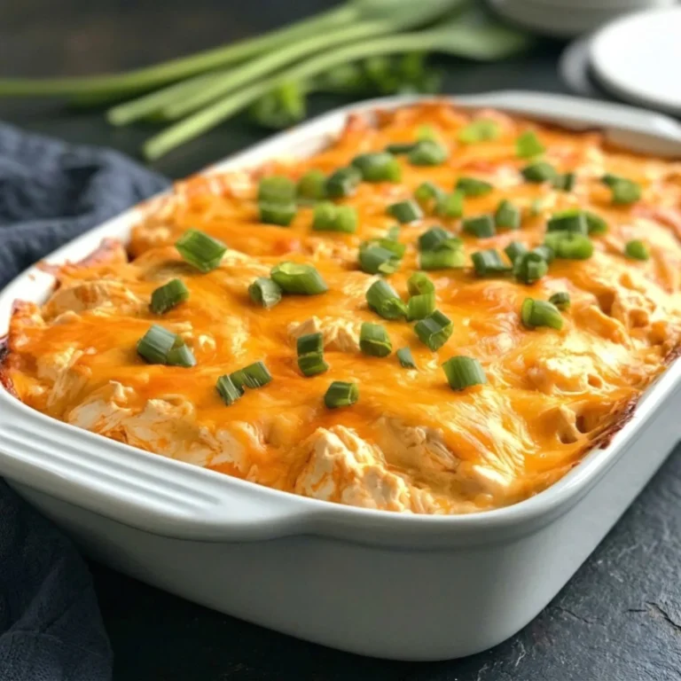 Cheesy Buffalo Chicken Dip Casserole