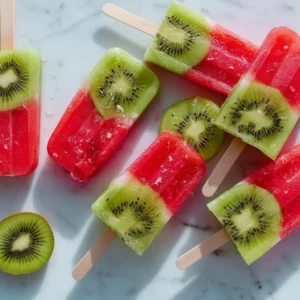Kiwi Watermelon Fruit Popsicles