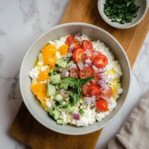 Savory Cottage Cheese Bowl