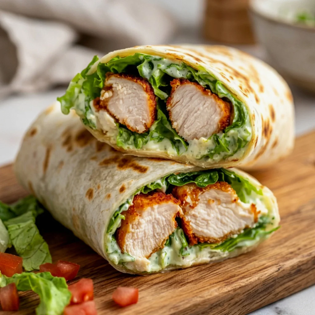 Ultimate Chicken Caesar Wraps