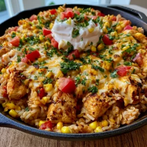 Comforting One-Pot Cheesy Southwest Chicken & Rice