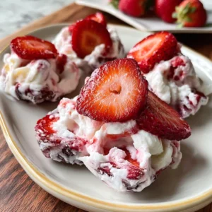 Frozen Strawberry Yogurt Clusters