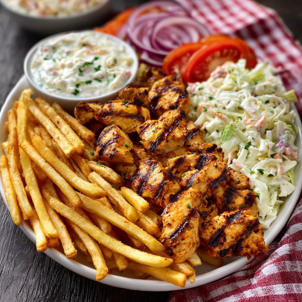 Grilled Chicken & Fries Platter