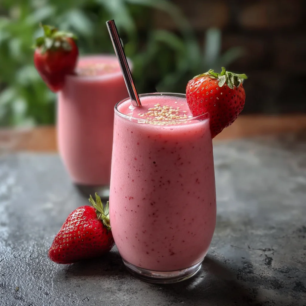 High Protein Strawberry Smoothie