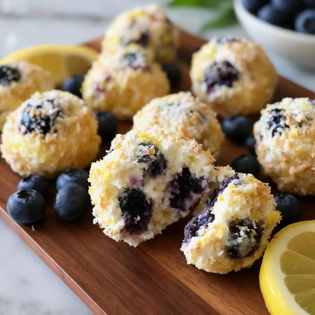 Lemon Blueberry Cottage Cheese Protein Bites
