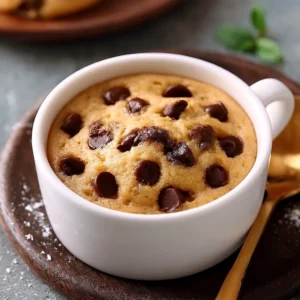 Microwave Chocolate Chip Mug Cookie