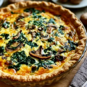Spinach & Mushroom Quiche