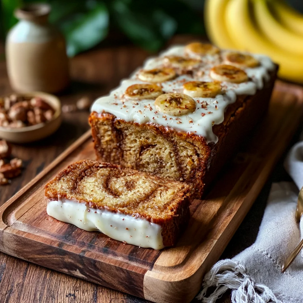 Cinnamon Roll Banana Bread