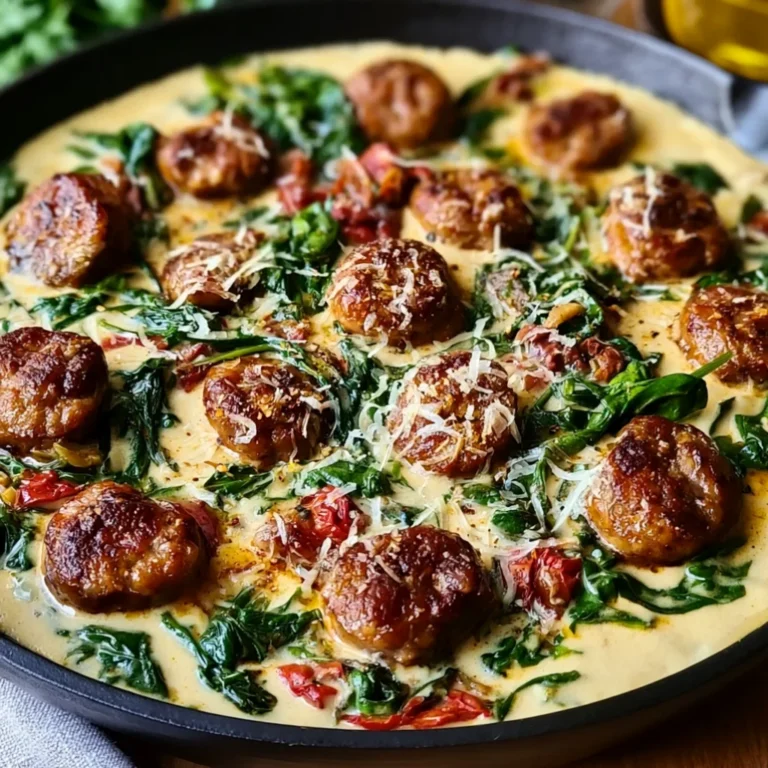 Creamy Keto Tuscan Sausage Skillet