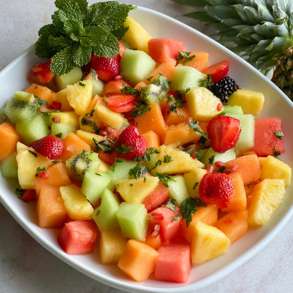 Easy and Delicious Melon and Pineapple Salad