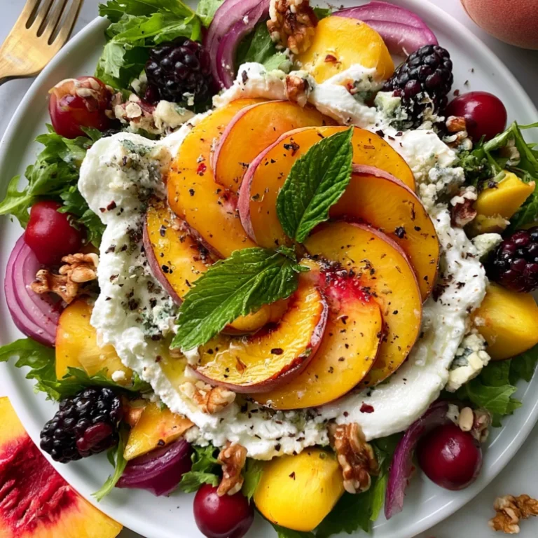 easy summer peach salad