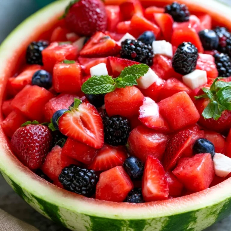 Easy and Delicious Watermelon Fruit Summer Salad