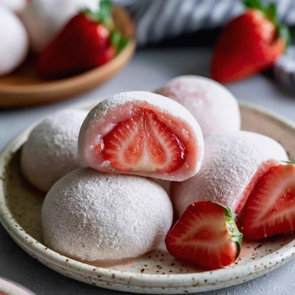 Easy Strawberry Mochi