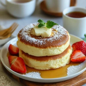 Fluffy Japanese Soufflé Pancakes