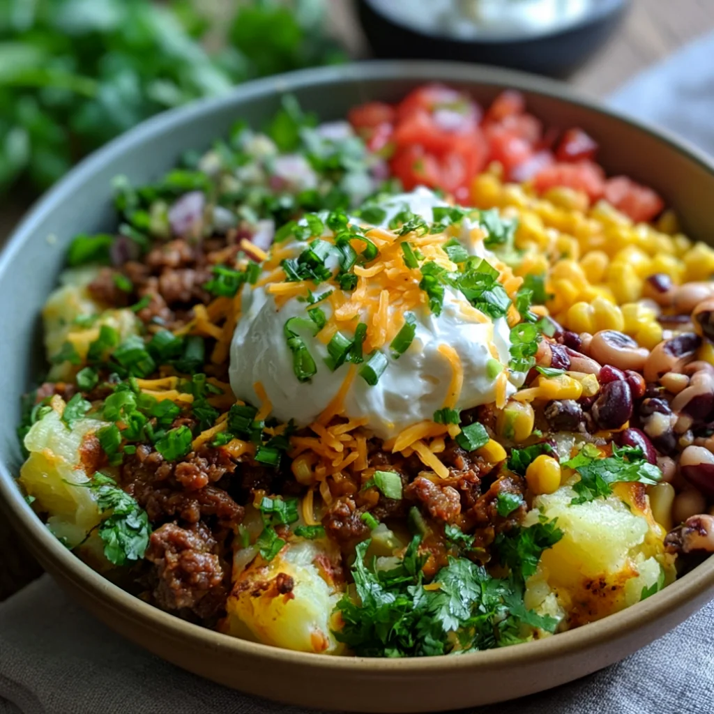 Loaded Potato Taco Bowl