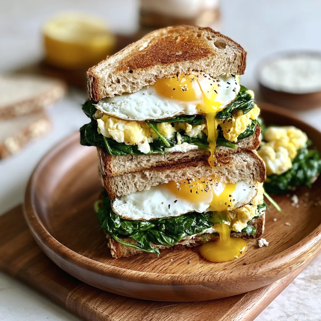 Spinach & Egg Meal Prep Sandwiches